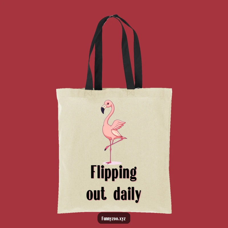 Funny Flamingo Handstand Tote Bag: Carry Your Laughs with This Birdy Bag