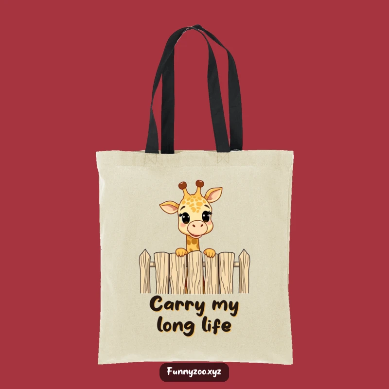 Funny Giraffe Fence Tote Bag: Carry Your Amusement Everywhere!