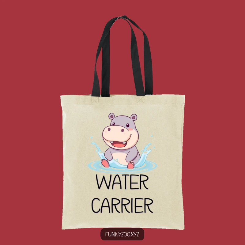 Funny Hippo Pool Party Tote: Jolly Character Bag for Aquatic Fun Gift