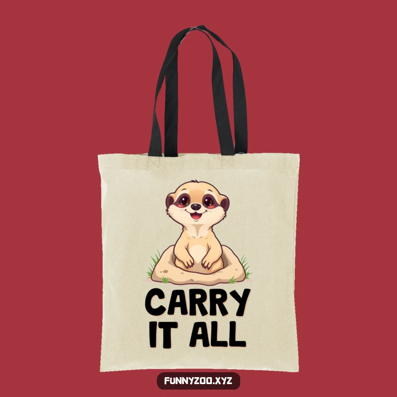 Funny Meerkat Adventure Tote: A Cheerful Character Bag for Daily Fun Gift