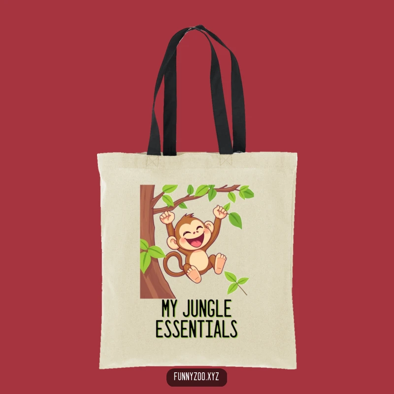 Funny Monkey Tote Bag: Swinging Primate Carryall for Lively Outings