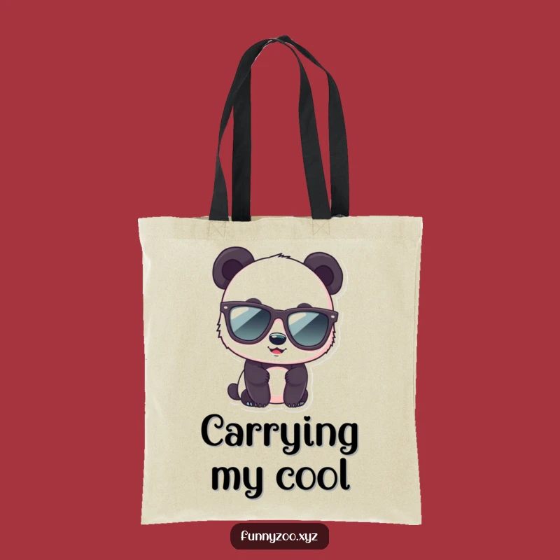 Funny Panda Sunglasses Tote Bag: Carry Your Cool with This Humorous Bear Accessory